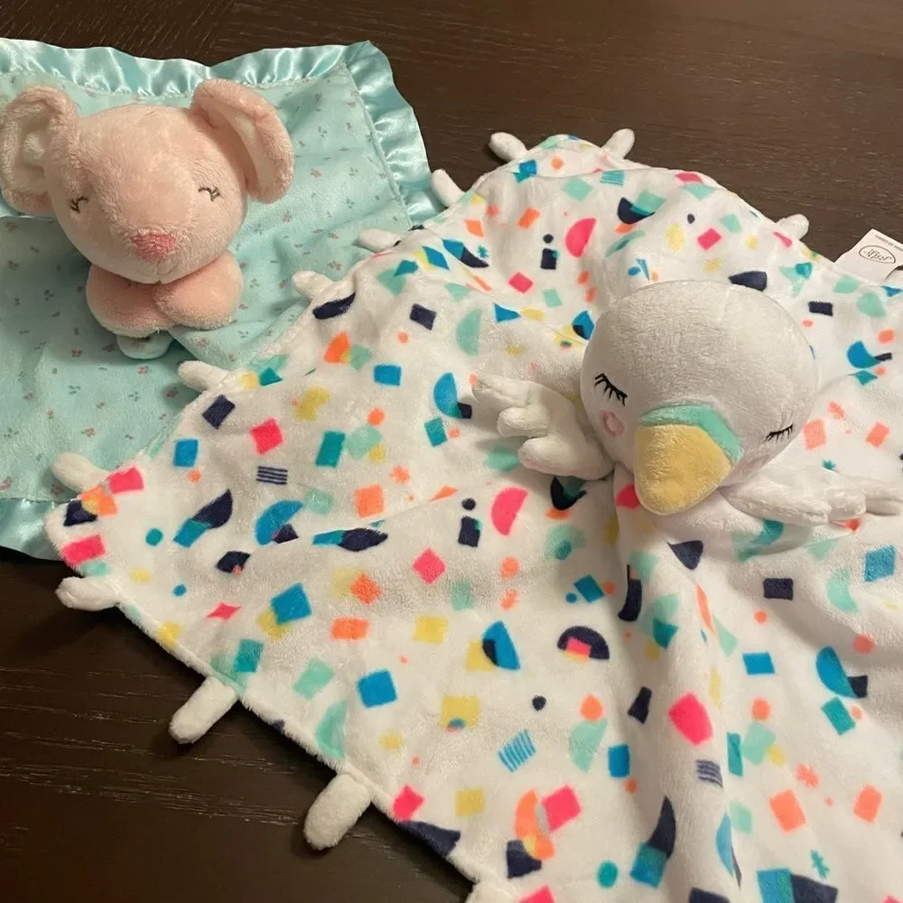 Carters Satin Mouse Lovey Oh Joy Swan Lovey